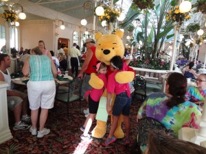 A big BEAR hug with Winnie the Pooh! 