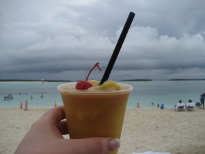 Enjoying the Drink of the Day on Castaway Cay without the Souvenir Cup can save money on your cruise. 